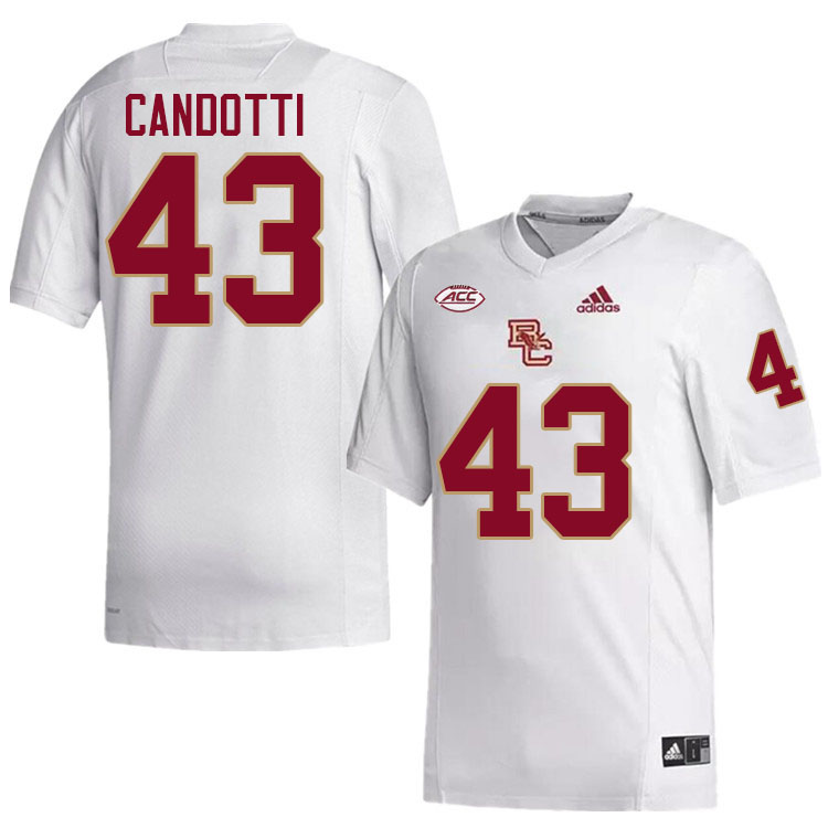 Boston College Eagles #43 Sam Candotti College Football Jerseys Stitched-White